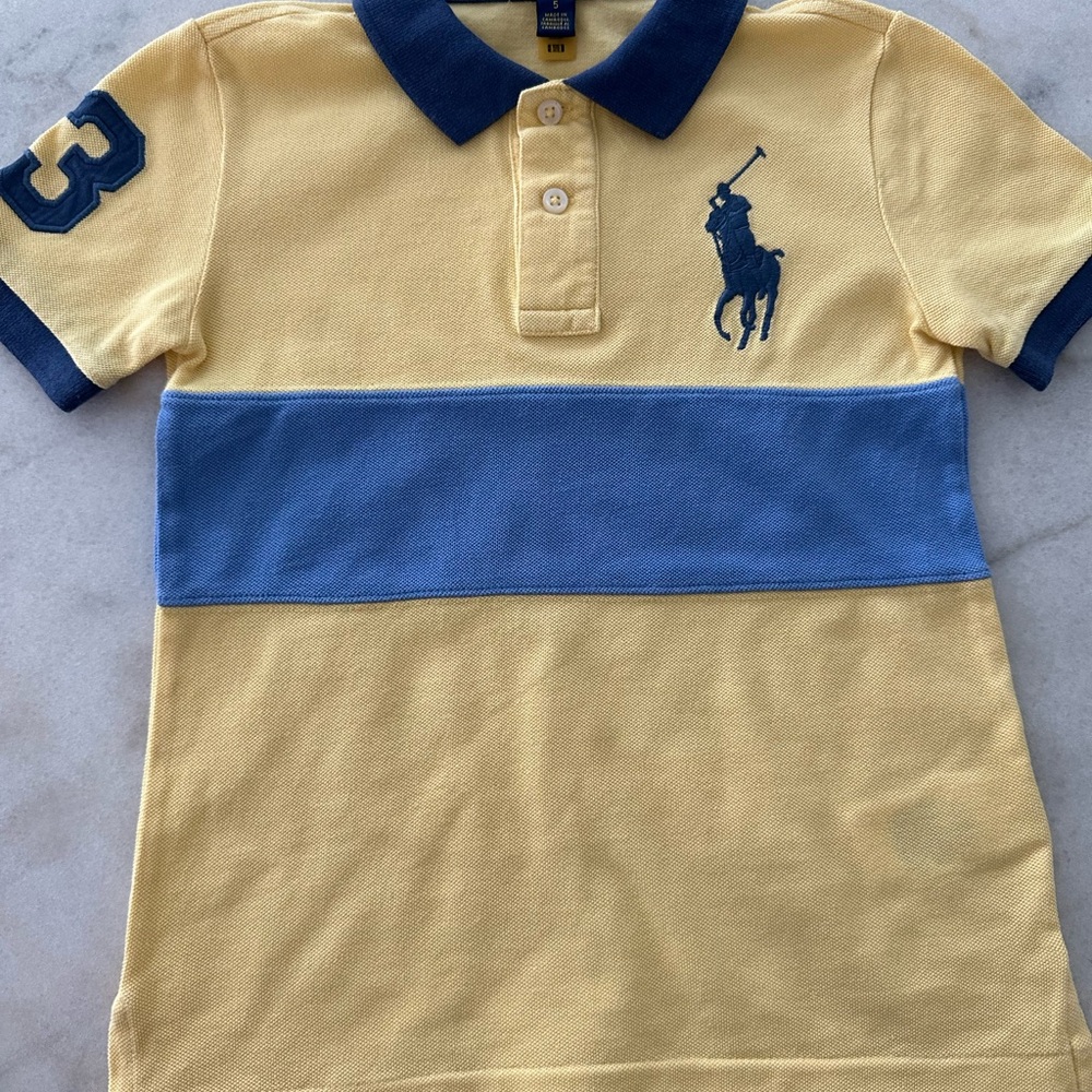 Polo by Ralph Lauren Kids Polo Shirt in Yellow and Blue